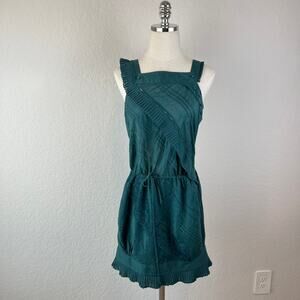 VTG Y2K 𝅺BCBGMaxazria Runway Mini Dress size XS Sleeveless Teal Whimsygoth